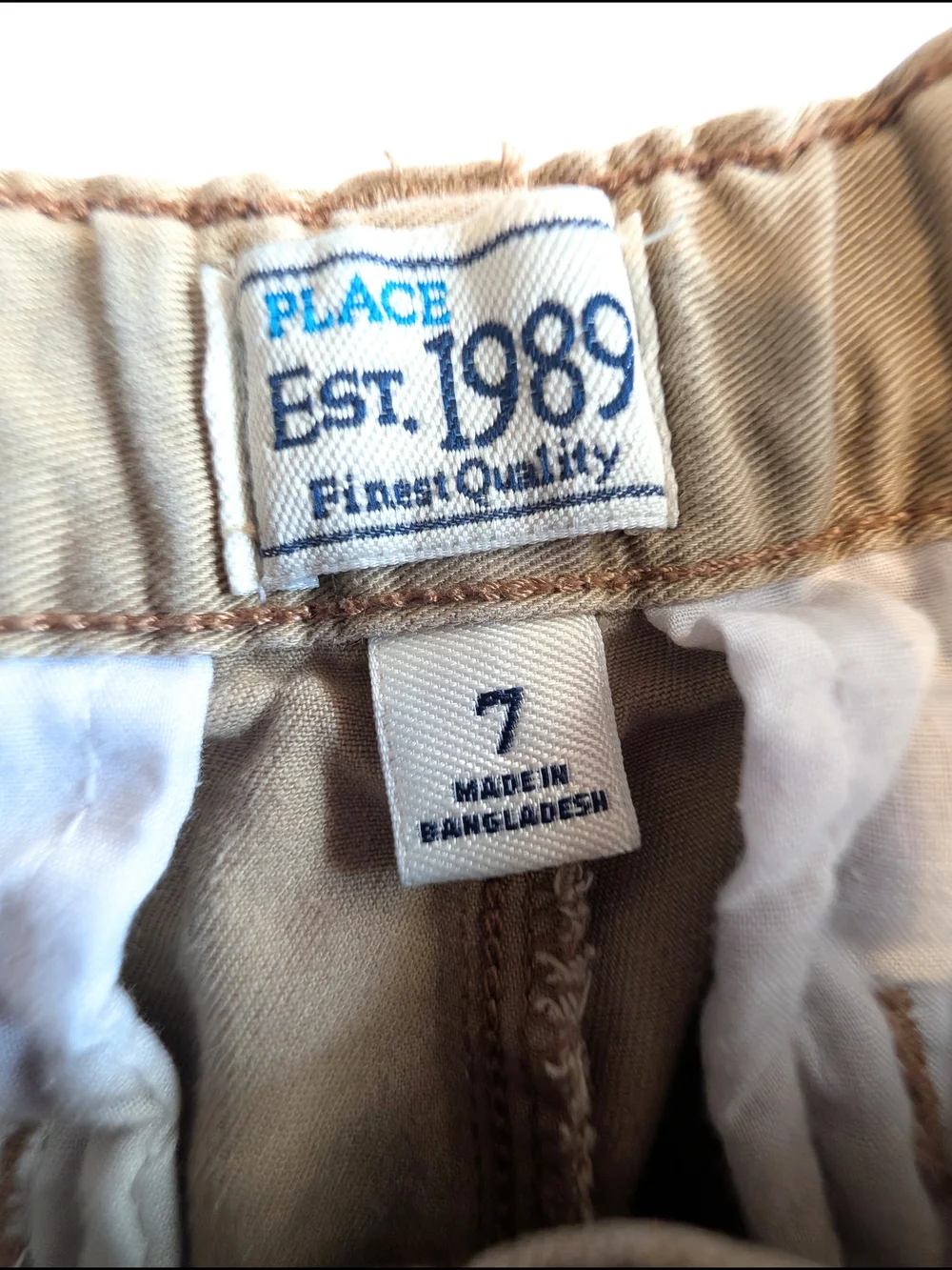 The Children’s Place Uniform Chino Shorts Khaki Tan Size Boys 7 School Preppy